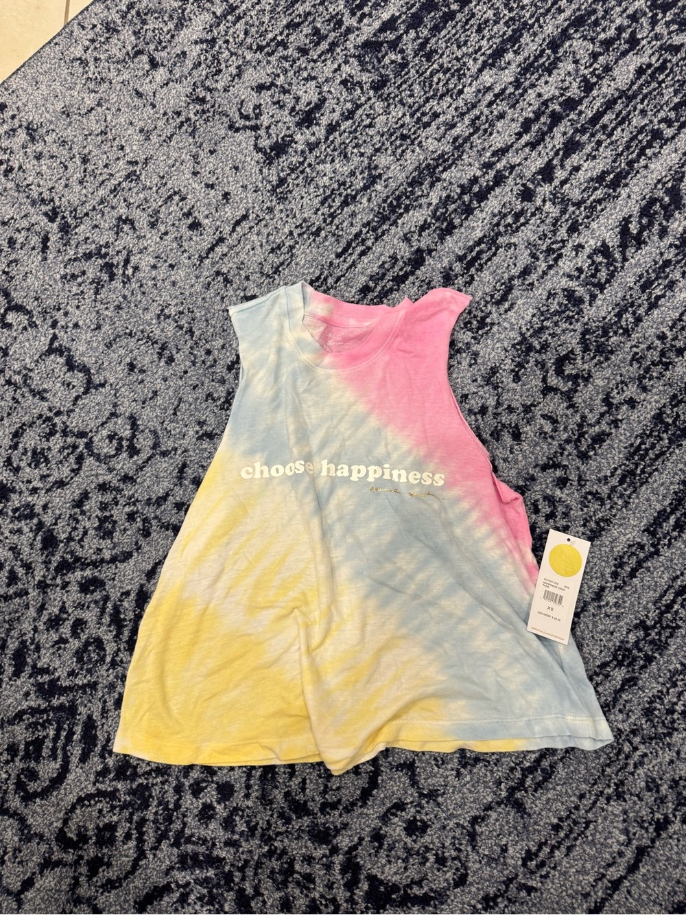 Spiritual Gangster Tie-Dye Tank Top in Pink, Blue, Yellow